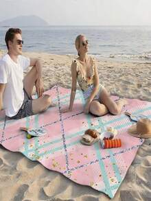 1pc Foldable Thin Outdoor Picnic Mat, Easy To Store, Suitable For Park Lawn, Beach, Camping, Hiking, Outdoor Gathering, Family Leisure, And More Scenarios, All Season Use - D - View 7