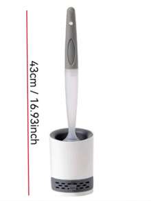 Bàn chải cọ bồn cầu bằng gel silica kích thước универсальный - Bàn chải cọ bồn cầu không góc chết - Bàn chải xả bồn cầu lông mềm - Có thể tái sử dụng, lắp đặt treo tường hoặc để bàn, không cần khoan (Kích thước универсальный - Gel Silica) - Nhiều màu - Xem 8