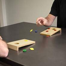 Coinshot Tabletop Cornhole Game Set - Blue, Brown, Green, Red, Yellow - View 2