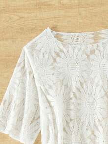 Vestido cover up unicolor transparente - Blanco - Ver 3