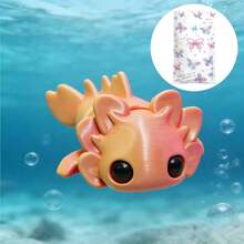 1/2/3pcs Cute Axolotl Ornament With Gift Bag, Random Gecko, Strange Animal-Shaped, PLA Material, Movable Joints, Desktop & Car Decoration, Novelty Birthday Gift, Party Favor, Axolotl Toy, Christmas Stocking Fillers, Party Bag Filler, Halloween Gifts - Multicolor - View 19