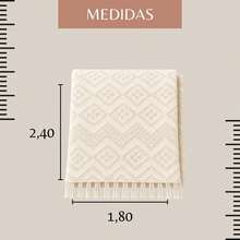 Premium Oasis Double Sofa Throw With Fringe And Super Comfortable Geometric Texture - 2.40x1.80m - Crude - View 10