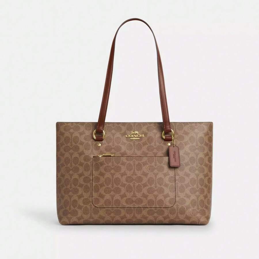 Coach Women's Station Tote Bag - 棕褐色 - 查看 1