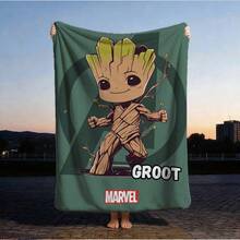 1pc Retro Cartoon Style Throw Blanket,Cartoon Character Printed Blanket,Spider-Man Print Blanket,All-Season Universal Nap Blanket,Character Home Decor Blanket,Modern Fashion Gift Suitable For Home Bedroom Bed Sofa Office Lunch Break Cover Picnic Blanket - Nhiều màu - Xem 2