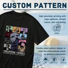1 Cotton T-Shirt For The 25th Anniversary - Minimalist Basic Casual T-Shirt, High Quality And Heavyweight, Streetwear Style With Drop Shoulders, Versatile Plain T-Shirt For Men And Women, Ideal For DIY Projects And Everyday Wear, 180g 100% Cotton. - 黑色 - 查看 5