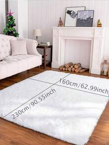 Alfombra de área grande y suave de estilo moderno, adecuada para dormitorio, sala de estar, dormitorio, decoración del hogar, esponjosa y mullida, cómoda en color blanco, se puede usar como alfombra decorativa - Rosa Pálido - Ver 9