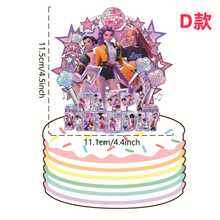 1/6 Stück Neue K-POP D Emon Hunters Geburtstags Party Deko Feiertags Essenzielle Hexen Muster Kuchen Deko Picks, Halloween Themen Geburtstags Party Ornamente, schöne Geschenkwahl für Familie und Freunde - Verschiedenfarbig - Übersicht 12