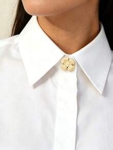 2 Pcs Fashion Flower-Shaped Women's Cufflinks, Brooches And Button Covers, Suitable For Daily And Festival Wear, Great Gifts For Friends - Multicolor - View 3