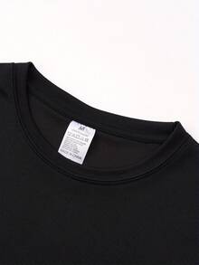 Camiseta de verano para hombre, ropa urbana, Camiseta con estampado de salmos para hombre - Estilo urbano deportivo, cómoda y ligera, tejido moderno, diseño de estampado rojo llamativo, cuello redondo, camiseta de manga corta para verano, camiseta informal de inspiración religiosa. - Negro - Ver 5