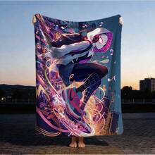 1pc S-Pider-Man Print Blanket,Retro Cartoon Style Throw Blanket,Cartoon Character Printed Blanket,All-Season Universal Nap Blanket,Character Home Decor Blanket,Modern Fashion Gift Suitable For Home Bedroom Bed Sofa Office Lunch Break Cover Picnic Blanket - Nhiều màu - Xem 2