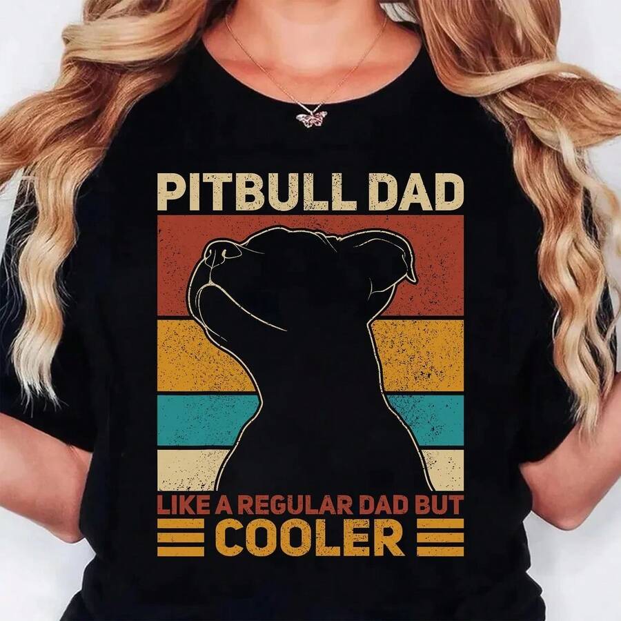 Women's T-Shirt With Cartoon Pitbull Graphic, Fun Farm Style, Y2K Streetwear, Casual Short Sleeve Summer T-Shirts - Vintage Urban Style, Unisex Loose Fit Cotton Crew Neck Short Sleeve T-Shirt - 黑色 - 查看 1