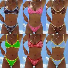 Sexy Bikini For Women 2026, Floral Print, Bandeau Design With Laces And No Padding – Swimsuit - ZH2604-gR - View 2