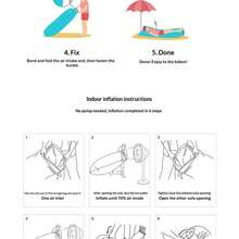 1 pieza Sofá cama inflable rápido y portátil, sillón inflable ligero y resistente al agua para uso en tierra y agua, fácil de almacenar, sofá inflable para playa, camping, piscina, picnic y viajes - Multicolor - Ver 8