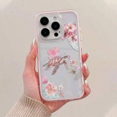 SANRIO 新款海洋主题手机壳，饰有海龟和贝壳图案，适用于 17/17 Air/17 Pro/17 Pro Max、16/16 Plus/16 Pro/16 Pro Max、15/15 Plus/15 Pro/15 Pro Max、14/14 Plus/14 Pro/14 Pro Max、13/13 Pro/13 Pro Max、12/12 Pro/12 Pro Max、11/11 Pro Max。防尘、高性价比、热门防摔春季礼物。