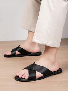 2026 Beach Party Slides Men's Summer New Casual Fashion Sandals - Black - View 9