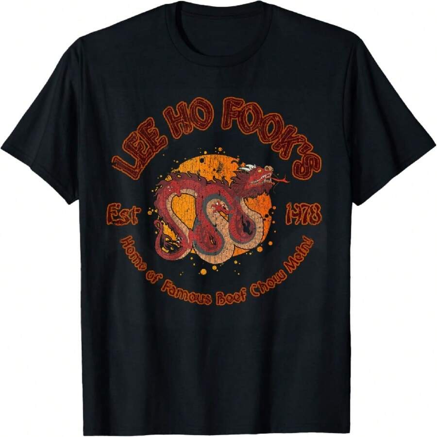 Vintage Ho Fooks Chinese Restaurant T-Shirt - Hitam - View 1