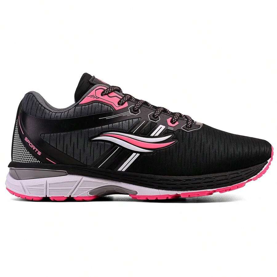 Women's Adult Gel Athletic Shoes, Comfortable, Street, Gym, Running, Immediate Shipping, Lightweight, Soft, Immediate Shipping - 黑粉紅 - 查看 1