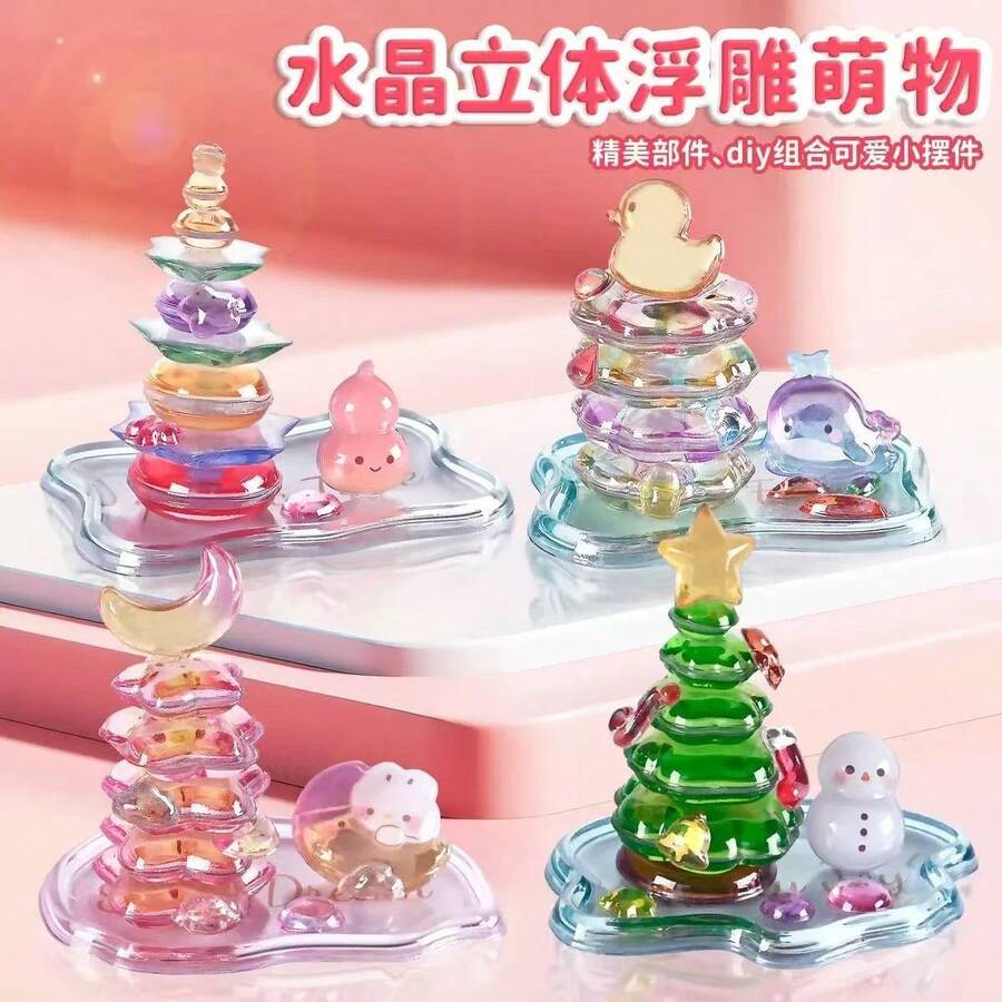 可愛角落生物可堆疊裝飾套組，日系可愛動物與食物主題迷你公仔，創意桌面裝飾與收藏玩具