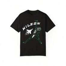 Garrett Wiln One Dead Catch, New York Football, Catch, Wiln 5, Varsity T-Shirt 220G Men's Primary Clothing, 220g Of Unparalleled Comfort. Designed For All People, Regardless Of Gender. Durable, High-Quality Material, Functional For Any Design, Soft To The Touch But Built To Last. Breathable Blouses For Women, Fall Outfits, Travel Wear, Women's New Year's Outfits. - 黑色 - 查看 1