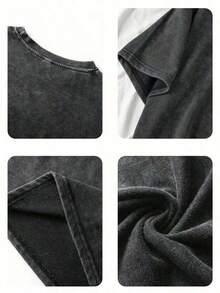 New Women's Basic T-Shirt For Everyday Wear, American Style, 100% Pure Cotton, Fun Retro Western Style T-Shirt, Horse Riding T-Shirt, Cartoon Letter Print T-Shirt, Vintage Clothing For Women, Mother's Day Outfit, Women's Clubwear 2026 - 黑色 - 查看 3