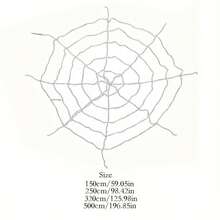 2pcs Spider Web Halloween Decorations, Outdoor Scary Haunted House Wall Decor Suitable For Halloween Party Hanging Decoration - Multicolor - View 10