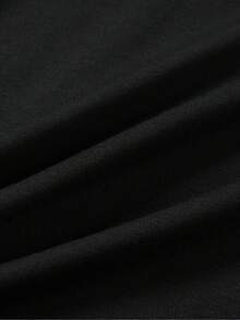 Camiseta con estampado de oración/gratitud del meme Fun Flork, camiseta versátil de verano 2026 para mujer, top de manga corta con arte humorístico para aliviar el estrés, moda de diseño original de media manga - Negro - Ver 5