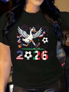Camiseta de Fútbol de Norteamérica 2026, Camiseta de la Copa de Fútbol, Camiseta de EE. UU., Camiseta Divertida de Fútbol 2026, Gráfico de Fútbol de EE. UU., México y Canadá - Negro - Ver 6