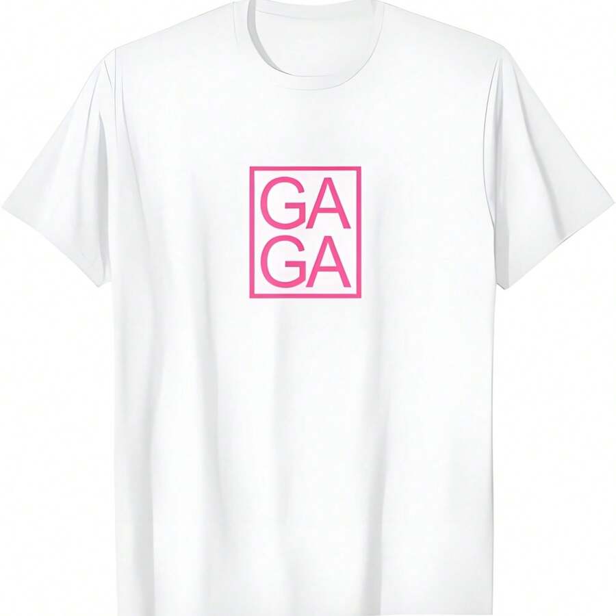 GAGAS Novedad T-shirt gráfica única diversión Gagas tipografía camiseta - Blanco - Ver 1