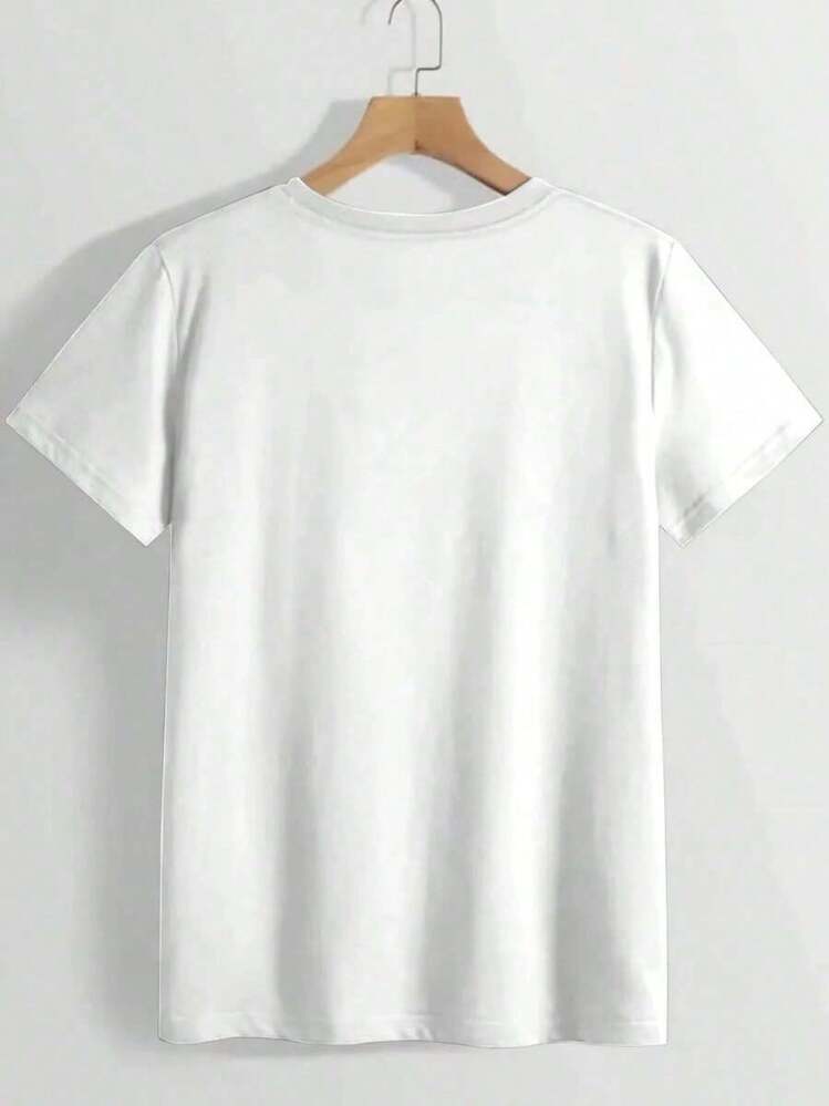 Adult Retro Gen X Slogan Print Casual T-Shirt, Everyday T-Shirt, Vacation T-Shirt, Sports T-Shirt, Women's Clothing, Suitable As A Gift. Women's T-Shirt. Blouses>Elegant. Boho Chic, Soft, Breathable And Comfortable Women's Top, Ideal For Spring, Summer And Autumn, Perfect For Vacation, Travel And Everyday Wear. - Trắng - Xem 3