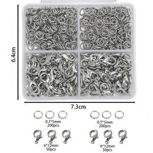 500 pièces/set Connecteurs à homard plaqués or poli, fournitures pour la fabrication de bijoux, bracelets et colliers faits main - Kit à boucle unique - Voir 8