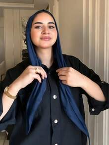 1pc Instant Triangle Hijab, All-In-One Tie-Up Design, Quick Wrap Without Slipping, No Undercap Needed, Suitable For Daily Wear, Prayer, And Outings - Instant Triangle Hijab - View 16