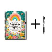 1 Cuaderno espiral con diseño floral arcoíris artístico, 100 páginas (50 hojas). Un compañero útil para el trabajo, el estudio, la planificación diaria y la escritura. Un regalo de graduación o cumpleaños pensativo, que agrega un toque vibrante a tu vida, ya sea para tomar notas o para escribir libremente. - C - Ver 4