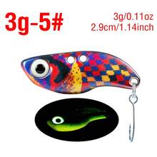1PC Luminous Metal VIB Fishing Bait 3D Eyes Realistic Simulation Skin Sinking Hard Lure For Fresh Saltwater - V018 - View 17
