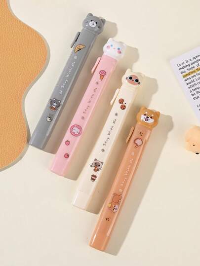 1pc/2/4pcs Cat Paw Eraser, Creative Cute Cartoon, High Aesthetic Telescopic, Push-Pull Retractable Design, Protects Eraser Tip, Novelty Stationery, Perfect For Daily Use, Collection And Gifts