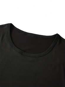 Plus Size 21. This Is A Printed T-Shirt With The Phrase "This Is My Birthday," A Casual Round-Neck, Short-Sleeved T-Shirt, Comfortable And Suitable For Spring And Summer, Women's Clothing. Elegant Party Outfit, T-Shirt For Elegant Ladies, Blouses Suitable For Curvy Women, Casual Wear, Cool And Sweat-Free Summer Clothing, Fun Letter Print. - 黑色 - 查看 5