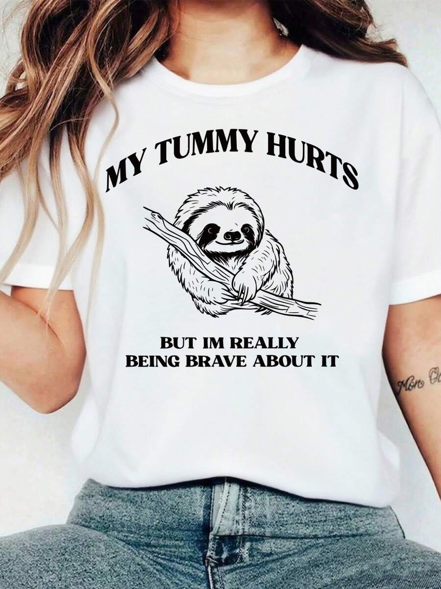 Women's Casual Short-Sleeved T-Shirt, Comfortable And Well-Fitting, Ideal For Matching With Friends, Essential For Outdoor Travel, Women's T-Shirt, Spring And Summer T-Shirt. - 白色 - 查看 1