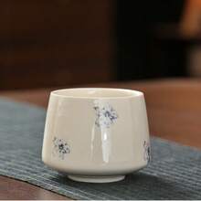 200毫升/7盎司陶瓷杯，饰有可爱的樱花图案，有粉色、绿色和米色可选，适用于公寓、咖啡馆、咖啡店、咖啡吧等场所，可用作陶瓷水杯、冰咖啡杯，可爱小物，伴娘礼物，女士礼物，厨房用品，男士礼物，不带盖隔夜燕麦罐，咖啡杯，新娘礼物，乔迁礼物，伴娘礼物，浓缩咖啡杯 - 彩色 - 查看 4