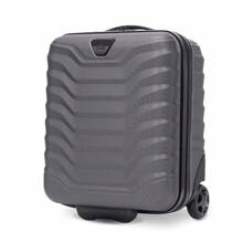 W WINGS مجموعة أمتعة عائلية كبيرة أو حقيبة سفر 14 بوصة 16 18 20 24 28 بوصة ABS+ | قفل مركب، مقبض تلسكوبي، جودة عالية، عجلات دوارة 360° - رمادي - مشاهدة 17