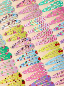 10/30pcs Colorful Fruit Print Cute Hair Clips For Girls, Bangs & Side Hair Decor, Suitable For Daily Use,Hair Barrettes,Hair Claws - Multicolor - View 6
