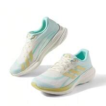 Adidas 全新透氣網麵休閒運動女子跑步鞋 - 白色/綠色/黃色 - 查看 2