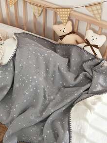 4-Layer Muslin Swaddle Blanket, Soft & Breathable Newborn Baby Wrap Blanket, Extra Large - Grey - View 7