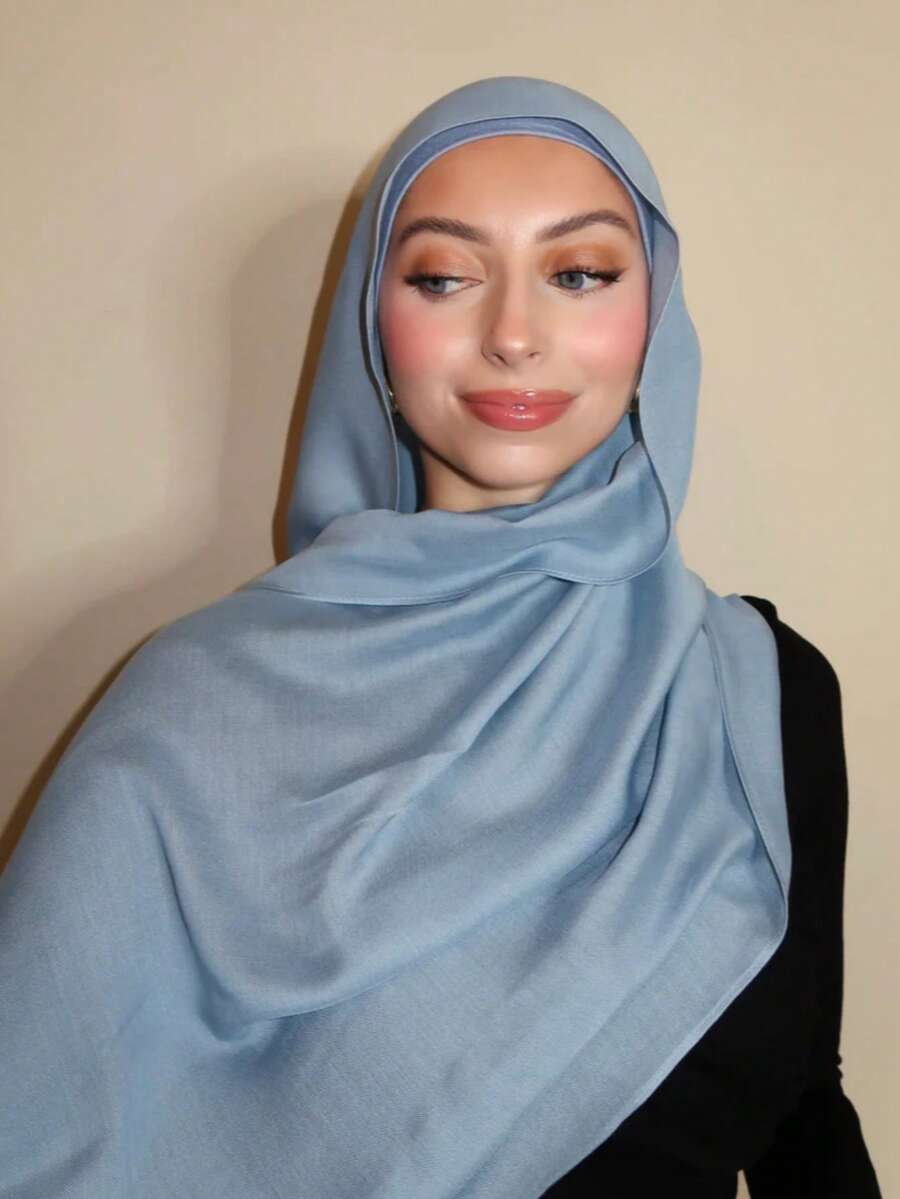 1pc Chiffon Scarf, Solid Color, Minimalist Versatile, Suitable For Dress Matching