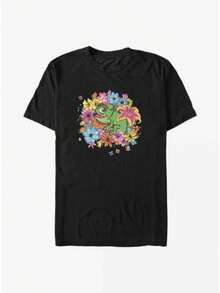 Versatile And Universally Flattering, This Pascal Woven Floral Tee, Available In Sizes S To 5XL, Makes A Great Gift And Looks Great When Worn! !, Loose Fit Retro T-Shirt - 後退 - 查看 7