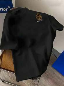 BALIAN & AZAT EREZ Men's Summer T-Shirts With Double Side Print - Lightweight And Breathable Short Sleeve T-Shirt With Front/Back Logos, Regular Fit, Crew Neck, Machine Washable, Summer Casual Wear For Casual Look And All Season Comfort, Cotton T-Shirt, Camisetas Mujer - Black - View 2