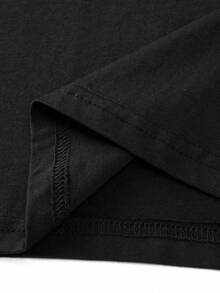 Nueva Llegada 2026: Camiseta de Manga Corta con Cuello Redondo, Estilo Casual de Viaje, Diseño Exclusivo, Color Blanco, Estilo Veraniego Y1WE - Negro - Ver 5