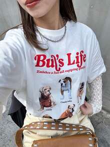 国内発送。2026年春夏新作：200g 220%コットン レディース 半袖Tシャツ、ユニセックス ゆったり クルーネック、韓国風カジュアルトップス。 - ホワイト - チェックする 1