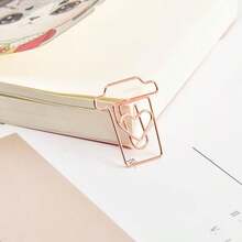 10/20/30/50/100入 咖啡杯造型 金色與玫瑰金 趣味可愛 紙夾 書籤 企劃本夾 辦公學校用品 禮品 婚禮裝飾 - 咖啡杯迴紋針 - 查看 7