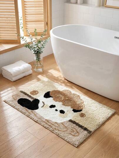 1 Adet Sevimli Panda Desenli Banyo Paspası, Taklit Kaşmir Tüylü Kapı Paspası, Rahat Kaymaz Giriş Halısı, Yatak Odaları, Banyolar, Mutfaklar ve Giriş Koridorlarında Dekorasyon İçin Uygundur