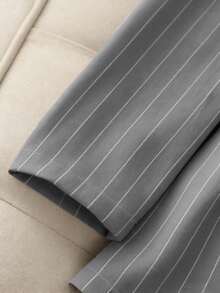 Blazer casual de unicolor para mujer - Gris - Ver 4