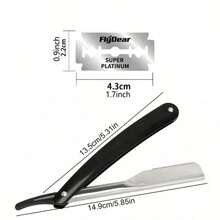 1pc Stainless Steel Razor Handle + 30pcs Replacement Blades, Manual Safety Depilatory Shaver, Men's Beard Razor, Suitable For Barbershops And Home, Personal Care Item - Old-fashioned Razor - View 5